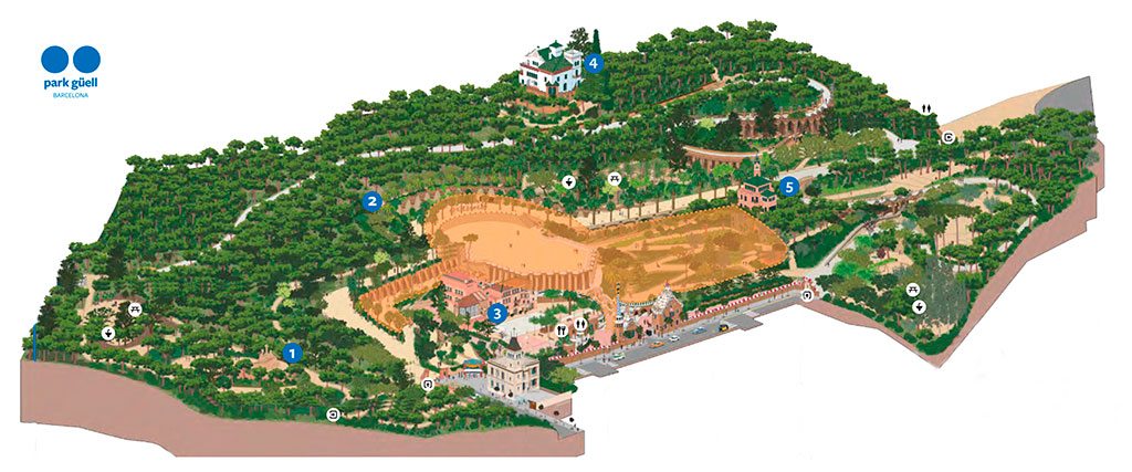 Park Guell Map to download